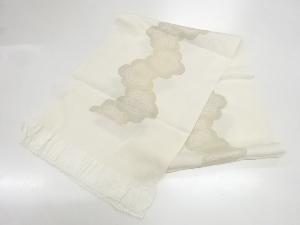 リサイクル　正絹　梅模様織出し帯揚げ